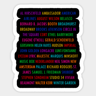 Broadway Theatres Sticker